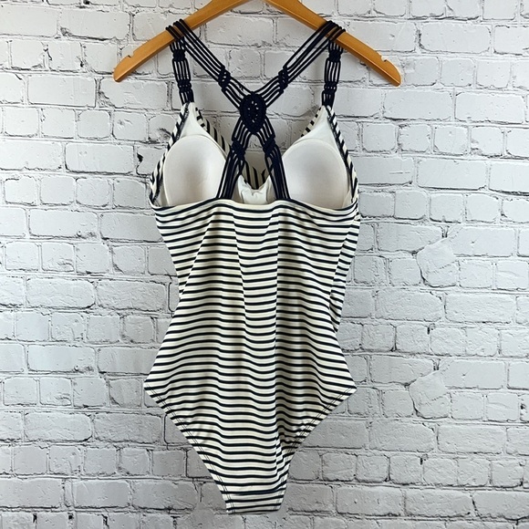 KONA SOL Blue White Stripe w/Macrame Back, Size L - Picture 3 of 4